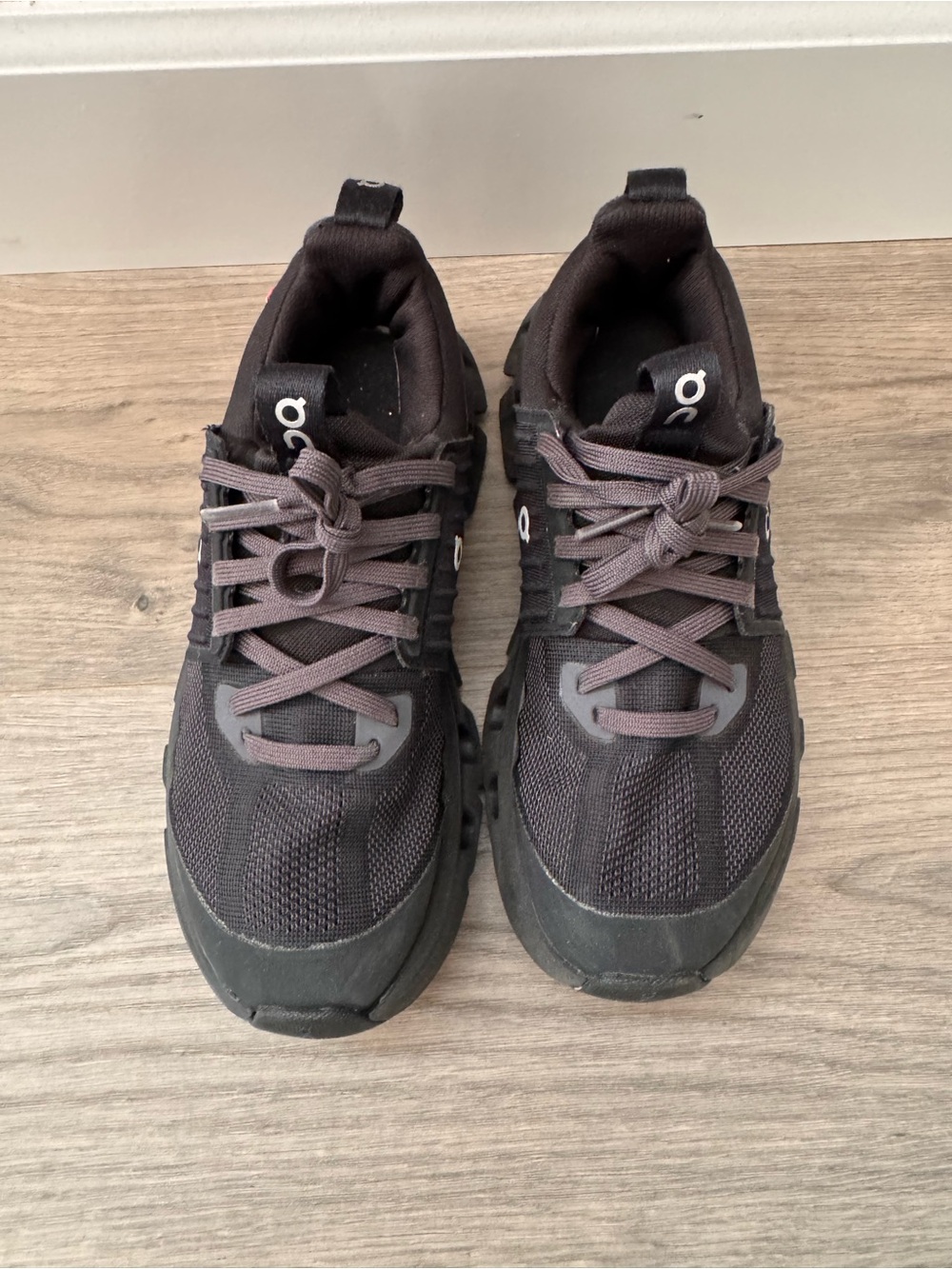On Running Boys Black Athletic Running Shoes